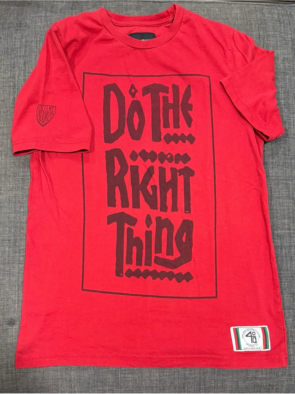 Men's Red 'Do The Right Thing' Short Sleeve Graphic Tee